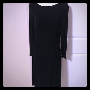 Size 6 Long sleeve below the knee black dress